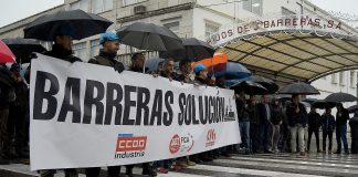 Manifestación de traballadores de Barreras / Miguel Núñez