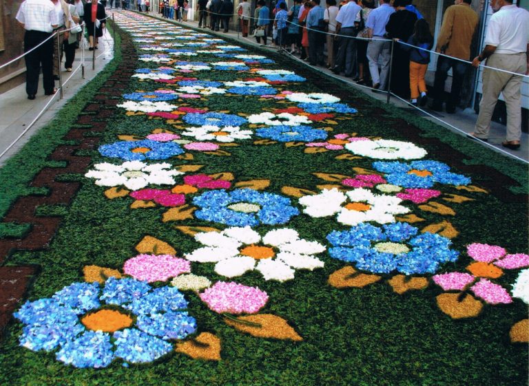 As alfombras florais chegan a Vigo