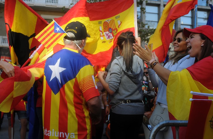 Manifestación unionista en Cataluña