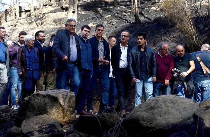 Incendios de chandebrito visita de Pedro Sanchez.