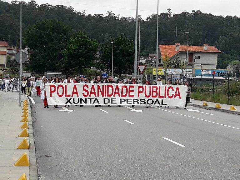 Protestas das auxiliares de enfermaría