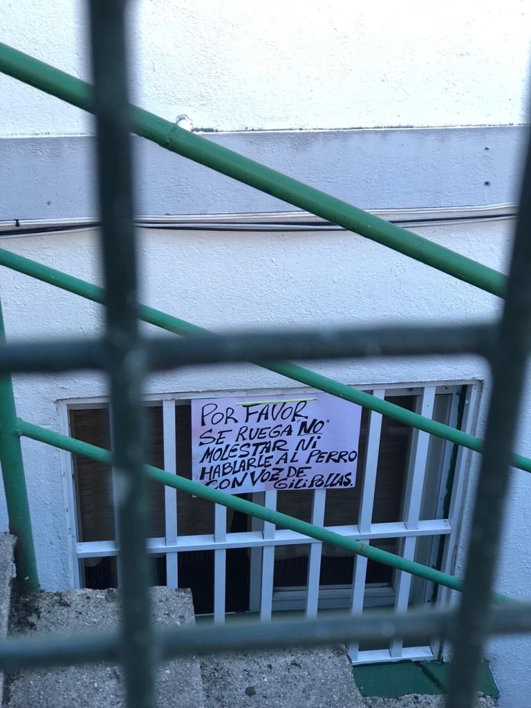 Unha curiosa suxestión: “Se ruega no hablarle al perro con voz de gilipollas”
