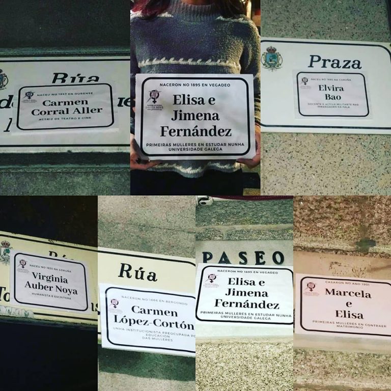 Substitúen antes do 25-N as rúas adicadas a ‘monarcas, papas e militares’ por mulleres históricas