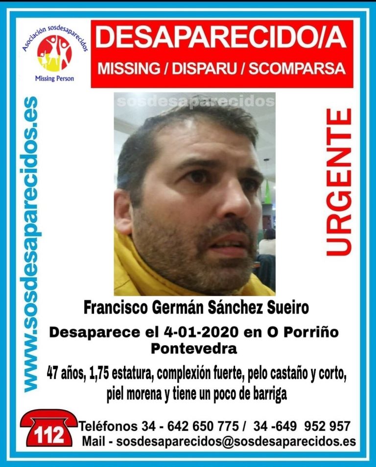 Localizan en Santiago ao veciño do Porriño desaparecido desde o 4 de xaneiro