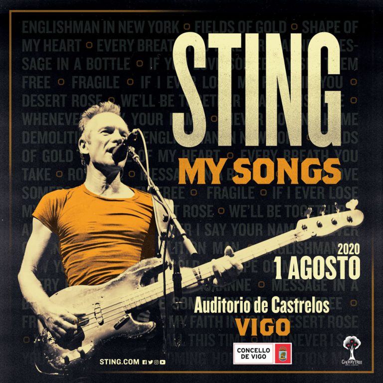 O cantante ‘Sting’ actuará en Vigo en agosto