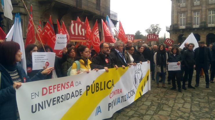 O Campus de Vigo protesta contra o proxecto de universidade privada de Abanca
