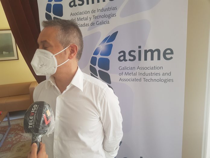 O secretario xeral da Asociación de Industriais Metalúrxicos de Galicia (Asime), Enrique Mallón, este venres