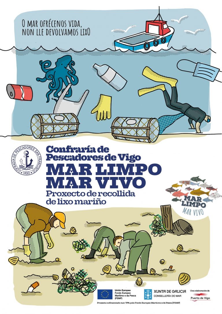 A Confraría de Pescadores do Porto de Vigo pon en marcha unha campaña de recollida de residuos