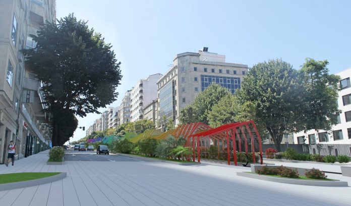 Recreación do proxecto pasarelas de Gran Vía | Concello de Vigo