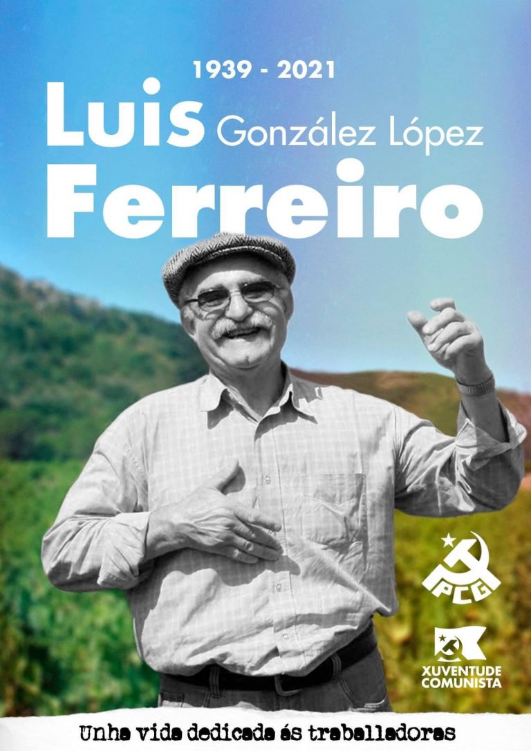 Pesar en Esquerda Unida pola morte do histórico militante Luís González ‘Ferreiro’