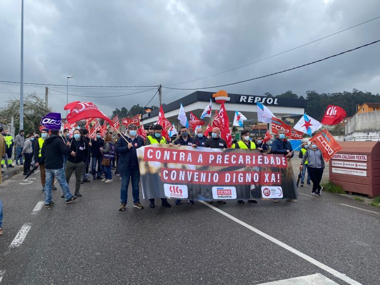 Sindicatos do metal cortan unha rúa en Vigo para pedir solucións para o seu convenio