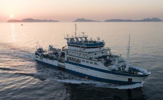O buque oceanográfico ‘Miguel Oliver’ partirá este venres de Vigo para estudar o ecosistema peláxico da zona