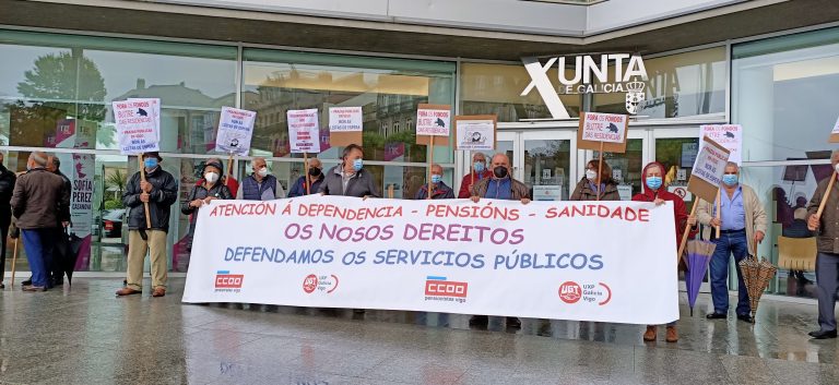 Mobilización dos pensionistas en Cangas o vindeiro 12 de febreiro