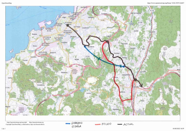 O Concello de Vigo pide a Feijóo que apoie a construción da autovía ata O Porriño en túnel