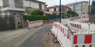 Obras na rúa Purificación Saavedra, Vigo/A.VV. Teis