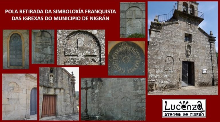 Piden a retirada da simboloxía franquista nas igrexas de Nigrán