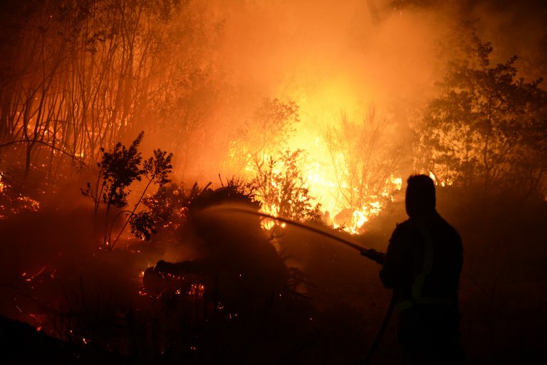 Controlado o incendio de Crecente, que afecta a unhas 100 hectáreas