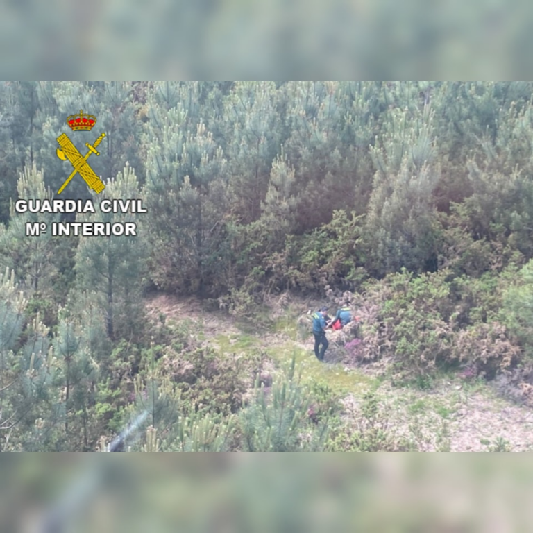 A Garda Civil localiza, semi inconsciente, a un veciño de A Cañiza desaparecido dende esta mañá