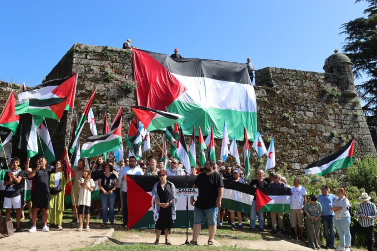 A fortaleza do Castro escenario dunha nova acción simbólica en favor da causa palestina