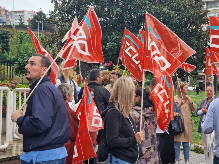 Protestas en Vigo polo “bloqueo” de convenios dos sectores cárnico, químico e téxtil