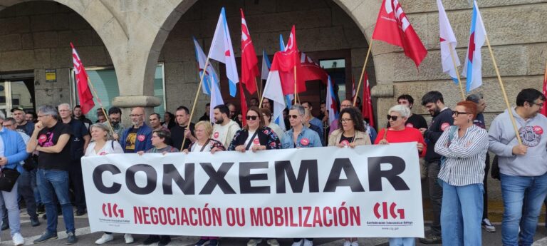 Concentración ante as oficinas de Conxemar para esixir que se retomen as negociacións do convenio de produtos elaborados do mar