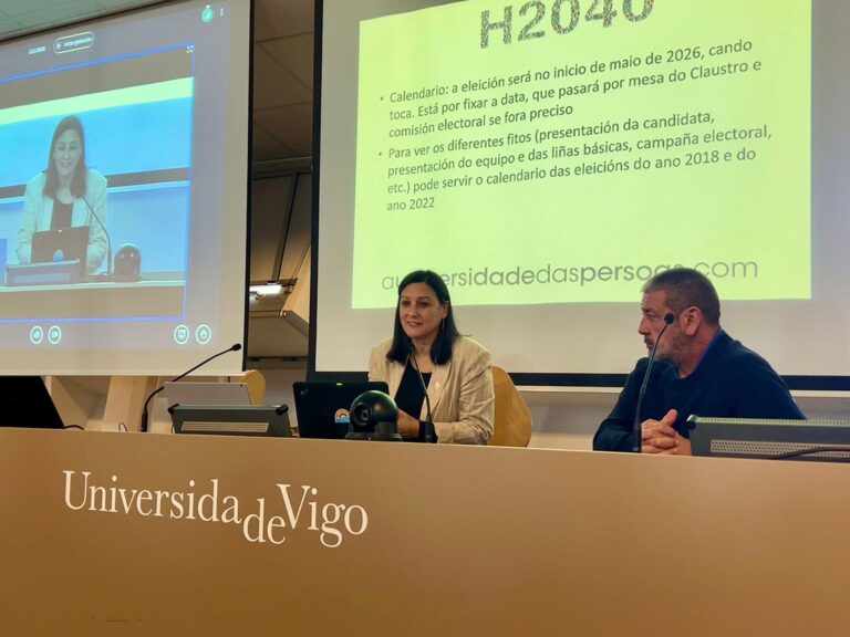 Belén Rubio, candidata a reitora da Universidade de Vigo pola plataforma H2040