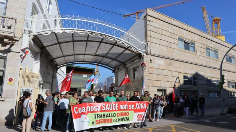 Concentración en Vigo pola aumento de accidentes e ritmos de traballo no naval