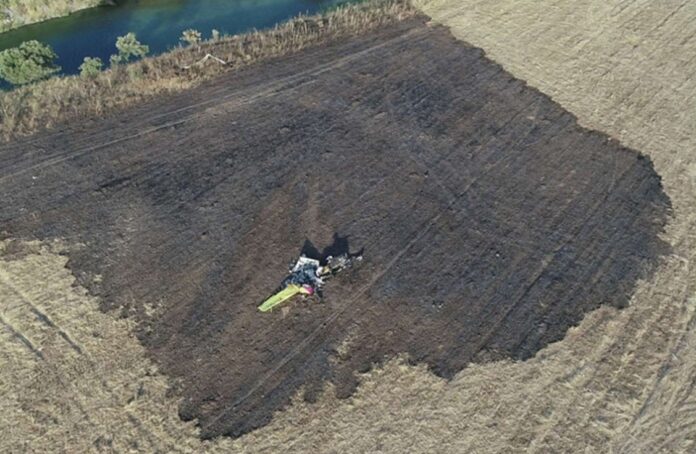 Accidente no que morreu un piloto vigués en Portugal, en xuño do ano pasado.. GPIAAF