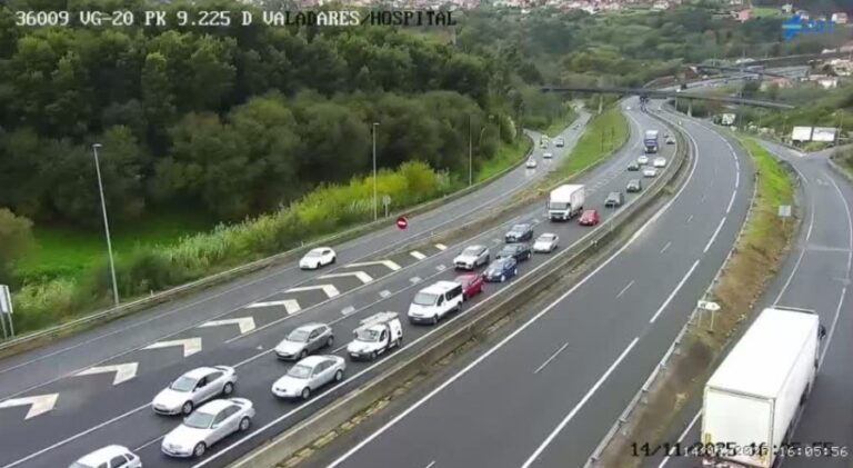 O Ministerio de Transportes anuncia o corte total da VG-20 sentido Vigo polas obras no viaduto de Porto