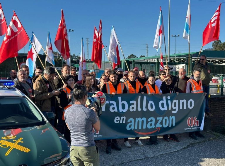 Traballadores de Amazon no Porriño inician tres xornadas de paro parcial contra a precariedade