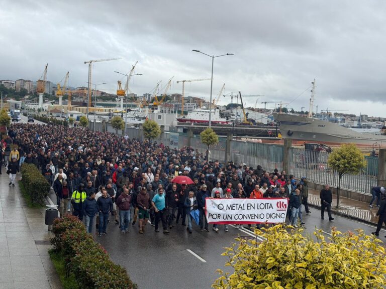 CIG volve manifestarse para pedir un novo convenio do metal con críticas a UGT e Comisións por “venderse”
